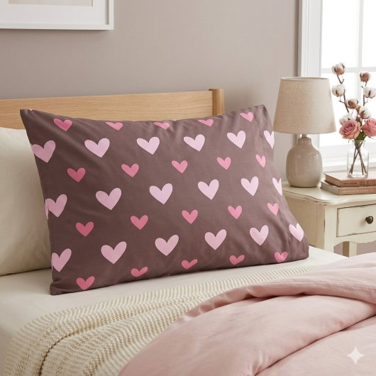 weetheart Pillowcase – Pink & Blush Hearts 枕カバー