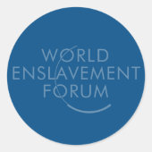 WEFロゴパロディーブルー ラウンドシール (正面)