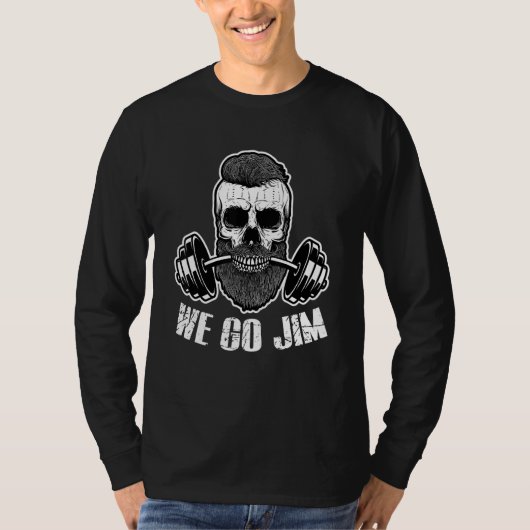 WeGoJim Bro Culture Gym Workout Beard Pump Fitness Tシャツ (正面)