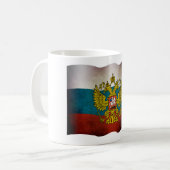 Wehende Flagge von Russland コーヒーマグカップ (正面左)