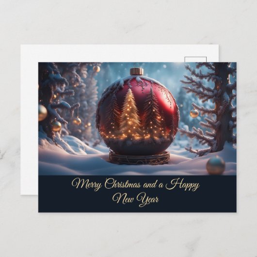 Wehnachtskugel engl ポストカード (正面/裏面)