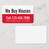 WeHouses買ププロモ赤と白テンプレート 名刺 (正面/裏面)