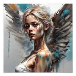 weibliches Porträtgestalt mit Eleganz フォトプリント