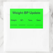 Weight-Bp更新グラフラベル 長方形シール (バッグ)