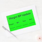 Weight-Bp更新グラフラベル 長方形シール (封筒)