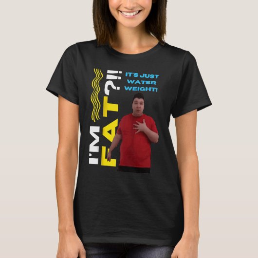 Weight Diet Water Fat Nikocado Avocado Meme Fast F Tシャツ (正面)