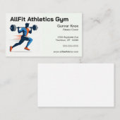Weight Lifter Personal Trainer Fitness Coach 名刺 (正面/裏面)
