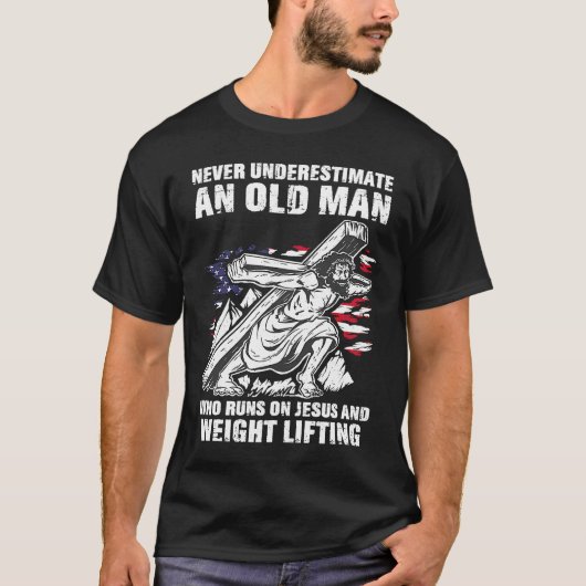 Weight Lifting Dad Christian Weight Training Grand Tシャツ (正面)