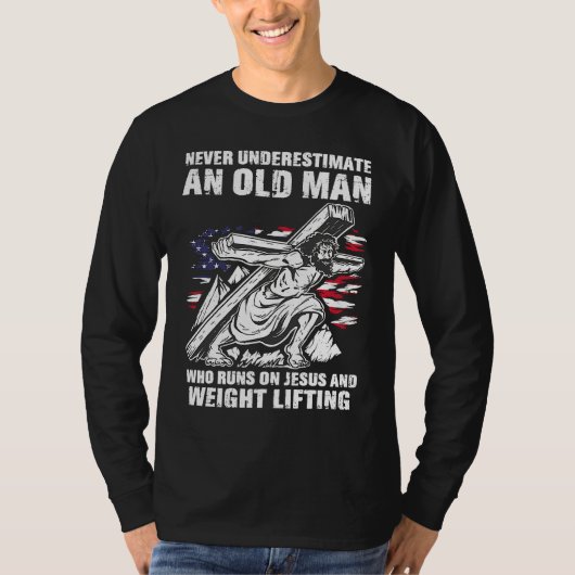 Weight Lifting Dad Christian Weight Training Grand Tシャツ (正面)