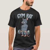 Weight Training Deadlift Gym Rat Tシャツ (正面)