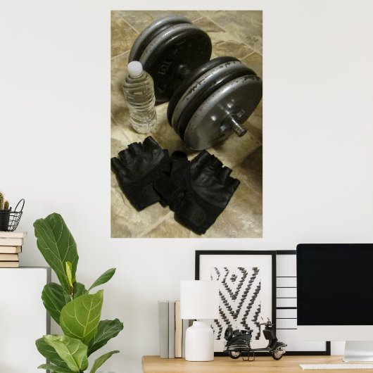 Weightlifting and Exercise Gym Poster ポスター (ホームオフィス)