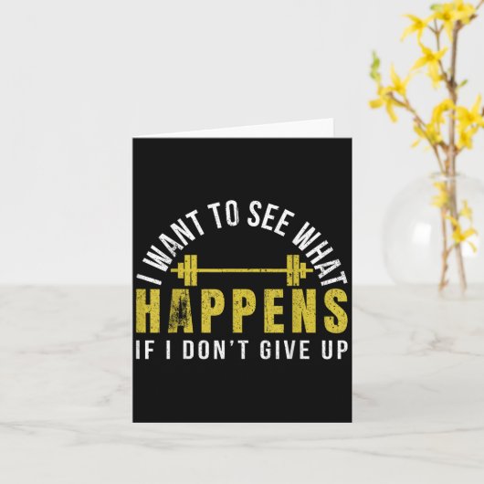 Weightlifting Bodybuilder Muscle Barbell Exercise カード (黄色い花)