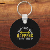 Weightlifting Bodybuilder Muscle Barbell Exercise  キーホルダー (正面)