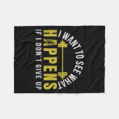 Weightlifting Bodybuilder Muscle Barbell Exercise  フリースブランケット (正面(横))