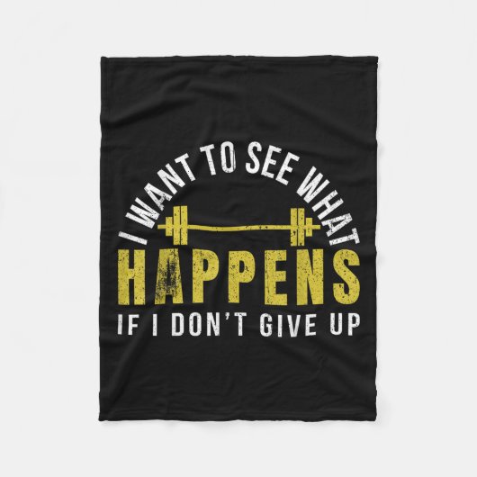 Weightlifting Bodybuilder Muscle Barbell Exercise  フリースブランケット (正面)