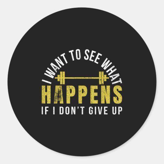 Weightlifting Bodybuilder Muscle Barbell Exercise  ラウンドシール (正面)