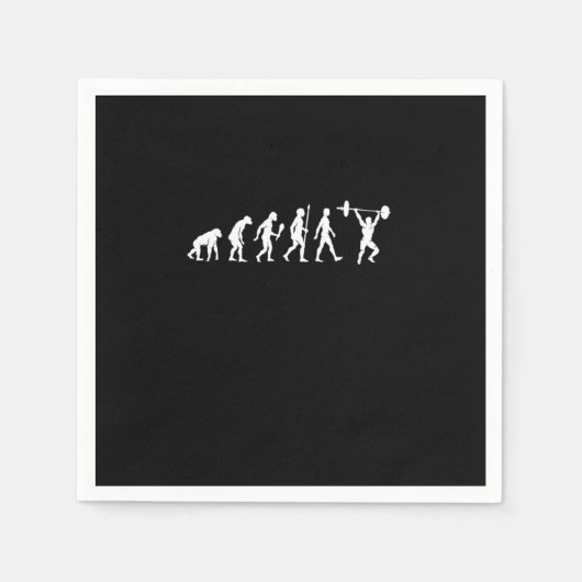 Weightlifting Evolution Weightlifter Gym Gift スタンダードカクテルナプキン (正面)