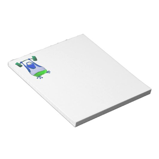 Weightlifting Frog Notepad ノートパッド (アングル)