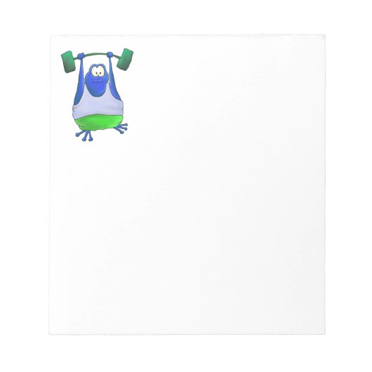 Weightlifting Frog Notepad ノートパッド (正面)