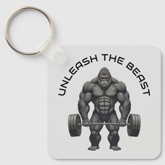 Weightlifting Gorilla キーホルダー (正面)