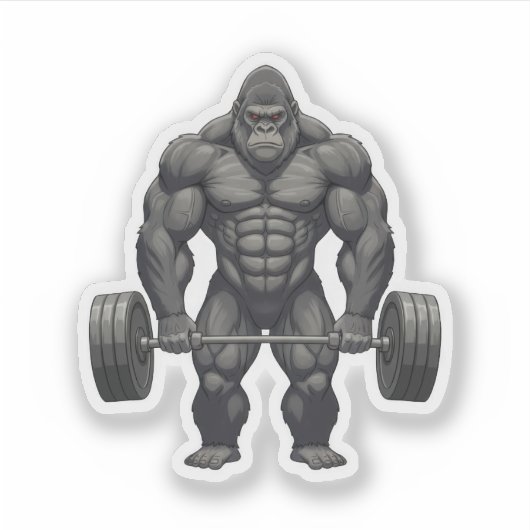 Weightlifting Gorilla シール (正面)