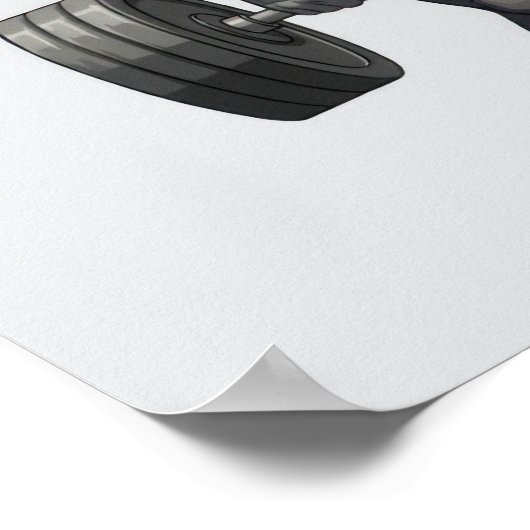 Weightlifting Gorilla ポスター (角)