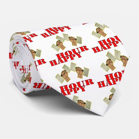 Weightlifting Happy Hour Dumbbells ネクタイ (ロール)