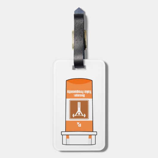 Weightlifting Is My Drug ラゲッジタグ (裏面縦)