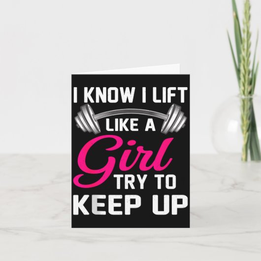 Weightlifting Lift Like A Girl Design Funny Wer Li カード (正面)