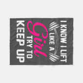 Weightlifting Lift Like A Girl Design Funny Wer Li フリースブランケット (正面(横))