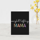 Weightlifting Mama Women Gift - Funny Weightlifter カード (黄色い花)