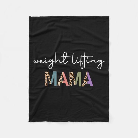 Weightlifting Mama Women Gift - Funny Weightlifter フリースブランケット (正面)