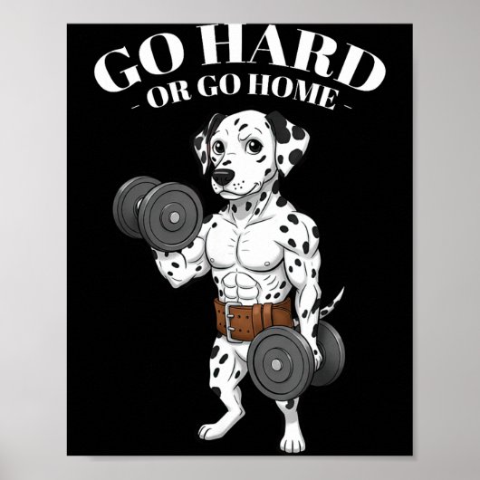 Weightlifting Quotes, Go Hard, Train Hard Bodybuil ポスター (正面)