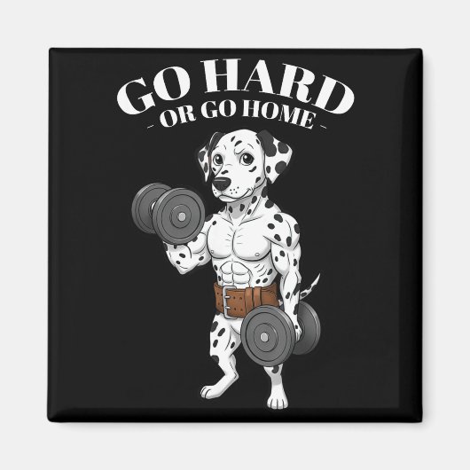Weightlifting Quotes, Go Hard, Train Hard Bodybuil マグネット (正面)