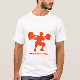 Weightlifting Silhouette Action Lifestyle Design Tシャツ