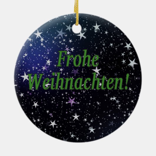 Weihnachenだ!ドイツ語gfでクリスマスを祝う セラミックオーナメント (裏面)