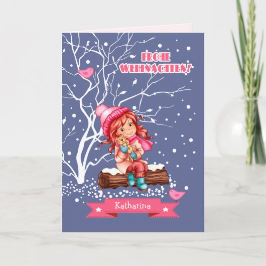 Weihnachenより。ドイツ語のクリスマスカード シーズンカード (正面)