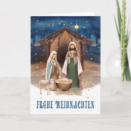 Weihnachenより。出生シーンカード(ドイツ語) シーズンカード