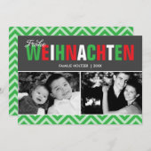 Weihnachenクラシックの写真(赤と緑) シーズンカード (正面/裏面)