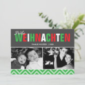 Weihnachenクラシックの写真(赤と緑) シーズンカード (スタンド正面)