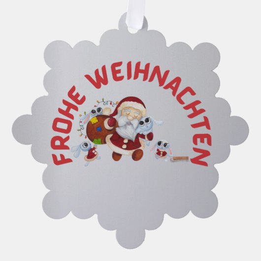 weihnachen、weihnacht、weihnachte、weihnachts オーナメントカード (正面)