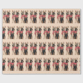 Weihnacht Hunde christmas Doberham German Shepherd ラッピングペーパー (フラット)
