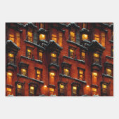 Weihnacht in New York Geschenkpapier Set ラッピングペーパーシート (正面)