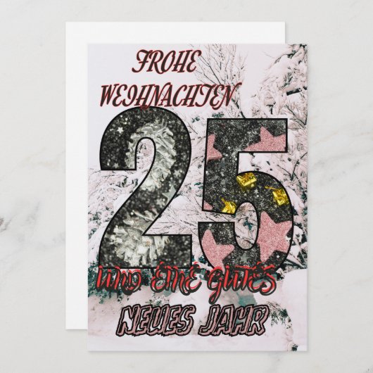 WEIHNACHTEN 招待状 (正面/裏面)