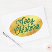 Weihnachten 楕円形シール (封筒)