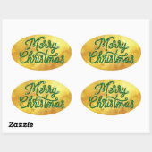 Weihnachten 楕円形シール (シート)