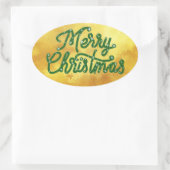 Weihnachten 楕円形シール (バッグ)