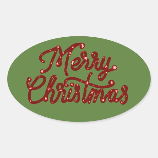 Weihnachten 楕円形シール (正面)
