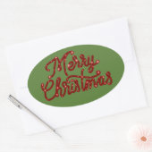 Weihnachten 楕円形シール (封筒)
