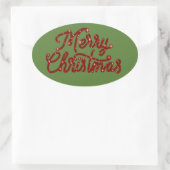 Weihnachten 楕円形シール (バッグ)